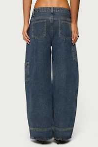 Edikted Nea Pocket Low Rise Baggy Jeans