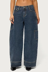 Edikted Nea Pocket Low Rise Baggy Jeans