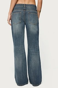 Edikted Della Waist Scarf Low Rise Baggy Jean