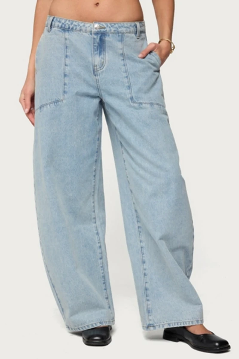 Edikted Jolie Low Rise Barrel Jean