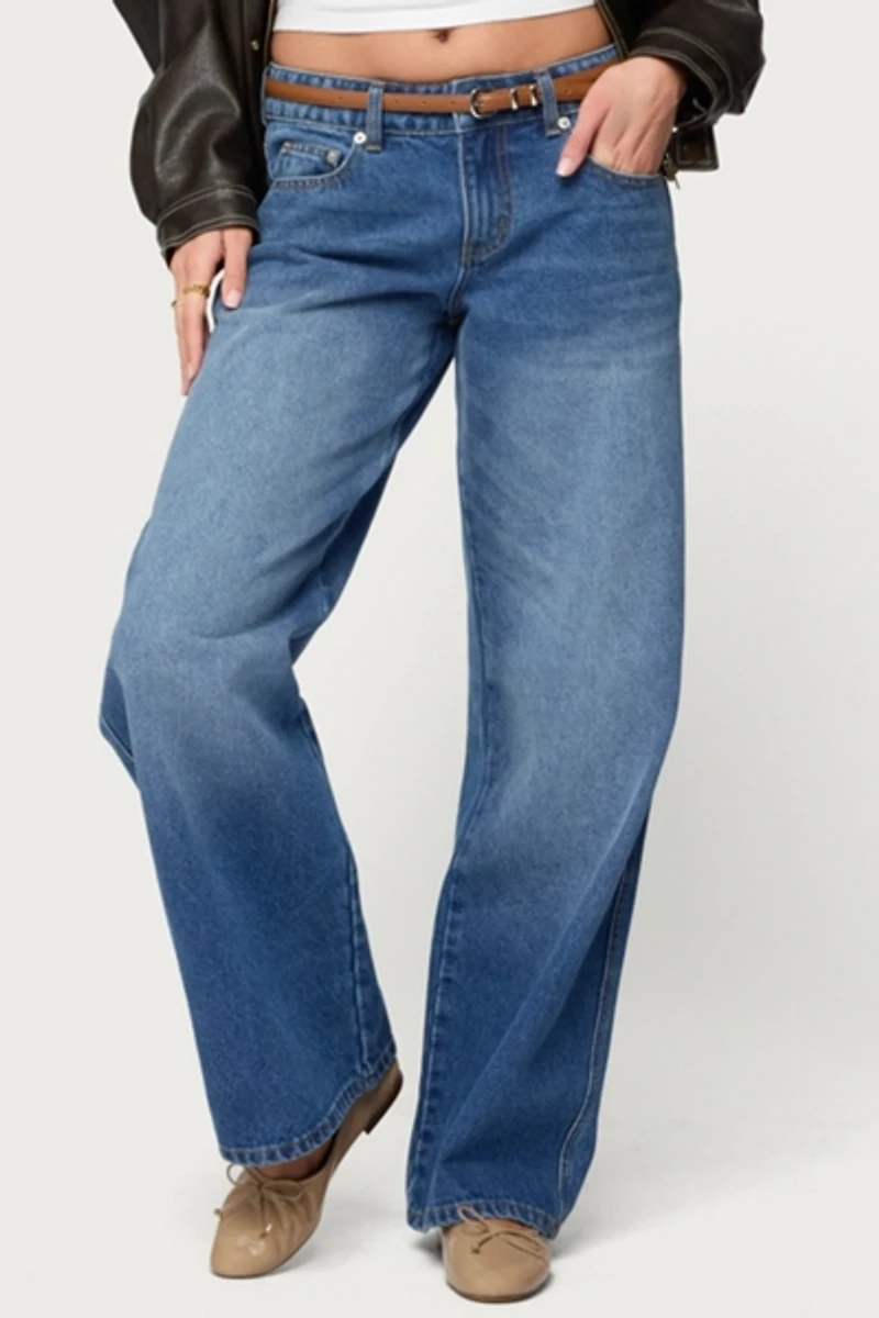 Edikted Lauryn Low Rise Baggy Jeans