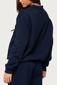 Edikted Jayce Oversized Polo Sweatshirt