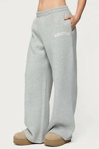 Edikted Lover Wide Leg Sweatpants