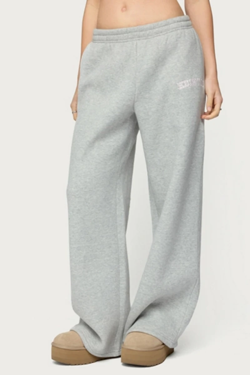 Edikted Lover Wide Leg Sweatpants
