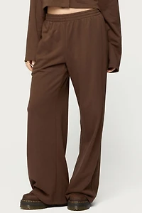 Edikted Binah Wide Leg Terry Sweatpants