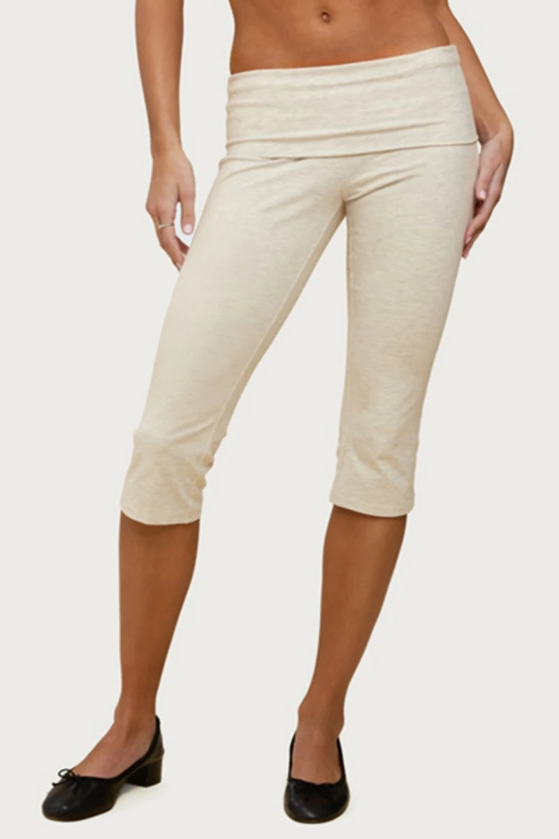 Edikted Rocio Foldover Capri Pants