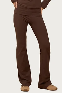 Edikted Oriane Foldover Flared Leggings