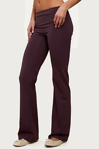 Edikted Oriane Foldover Flared Leggings