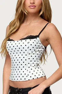 Edikted Polka Dot Layered Lacey Bra Corset