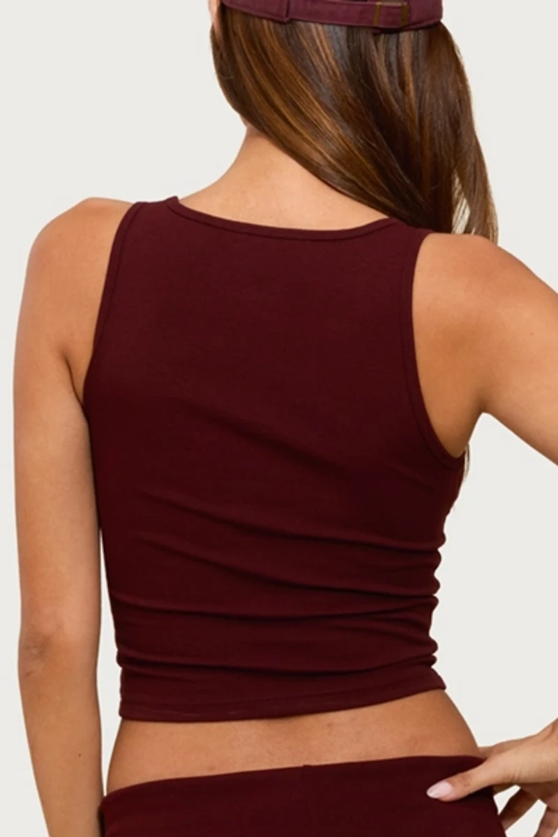 Edikted Linda Ribbed Scoop Neck Tank Top