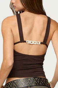 Edikted Dariah Twisted Crisscross Cutout Top