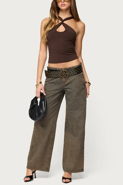 Edikted Dariah Twisted Crisscross Cutout Top