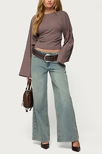 Edikted Charlisa Cinched Waist Top