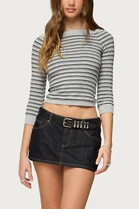 Edikted Imelde Striped Boat Neck Top