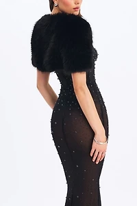 Miss Circle Kori Faux Fur Micro Bolero