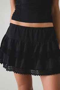 Kimchi Blue Getaway Crochet + Lace Skirt 2-Piece Set