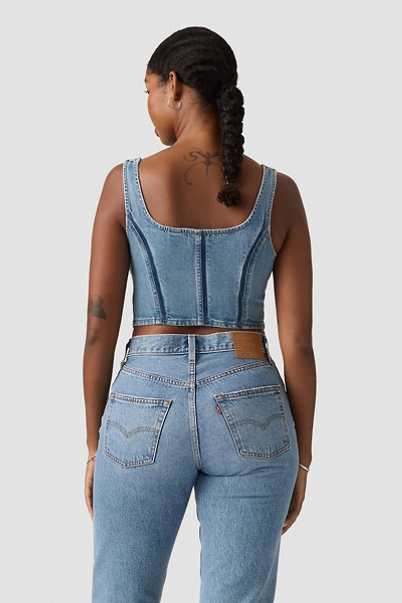 Levi’s® Seamed Zip Bustier Top