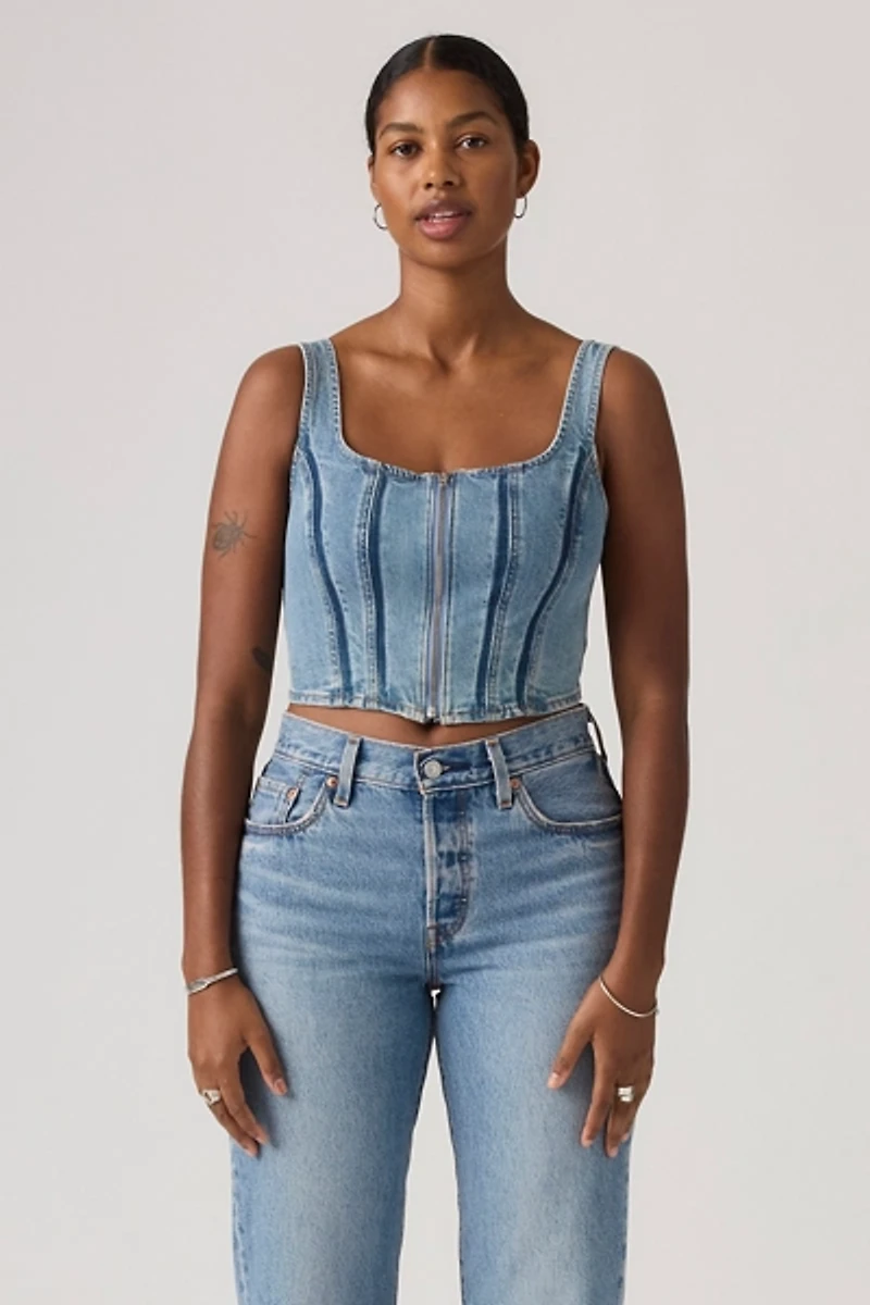 Levi’s® Seamed Zip Bustier Top