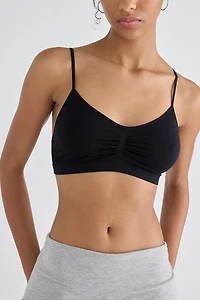 Out From Under Pinch-Front Seamless Knit Bralette