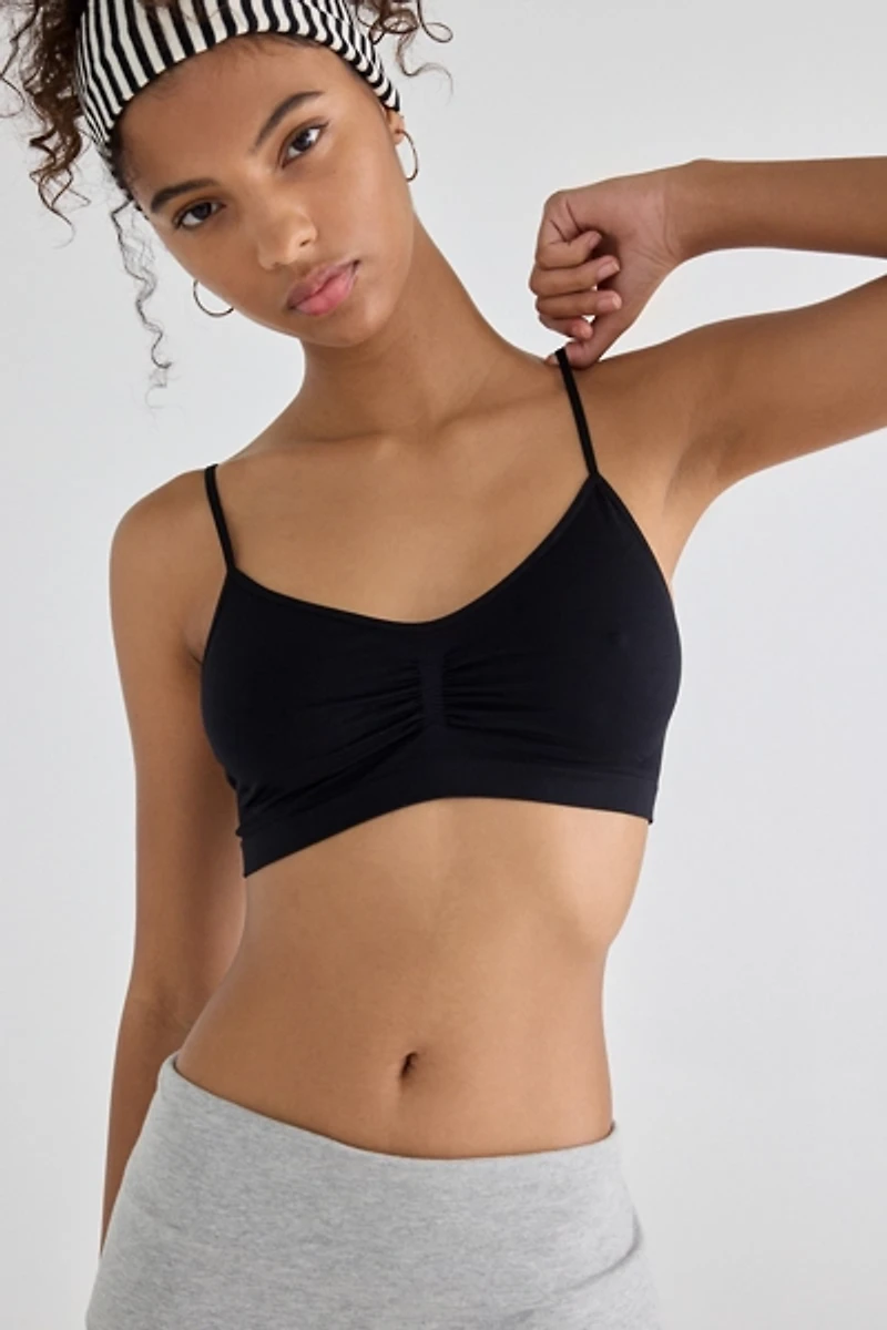 Out From Under Pinch-Front Seamless Knit Bralette