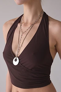 UO Never Miss Mesh Halter Neck Asymmetric Midi Skirt 2-Piece Set