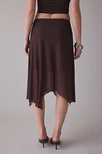 UO Never Miss Mesh Halter Neck Asymmetric Midi Skirt 2-Piece Set