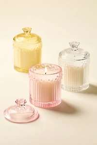 Glass Flower Jar 7 oz Scented Candle