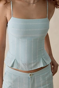 BDG Check It Out Gingham Capri 2-Piece Set
