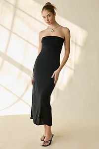 UO South Beach Siren Reversible Cutout Strapless Maxi Dress