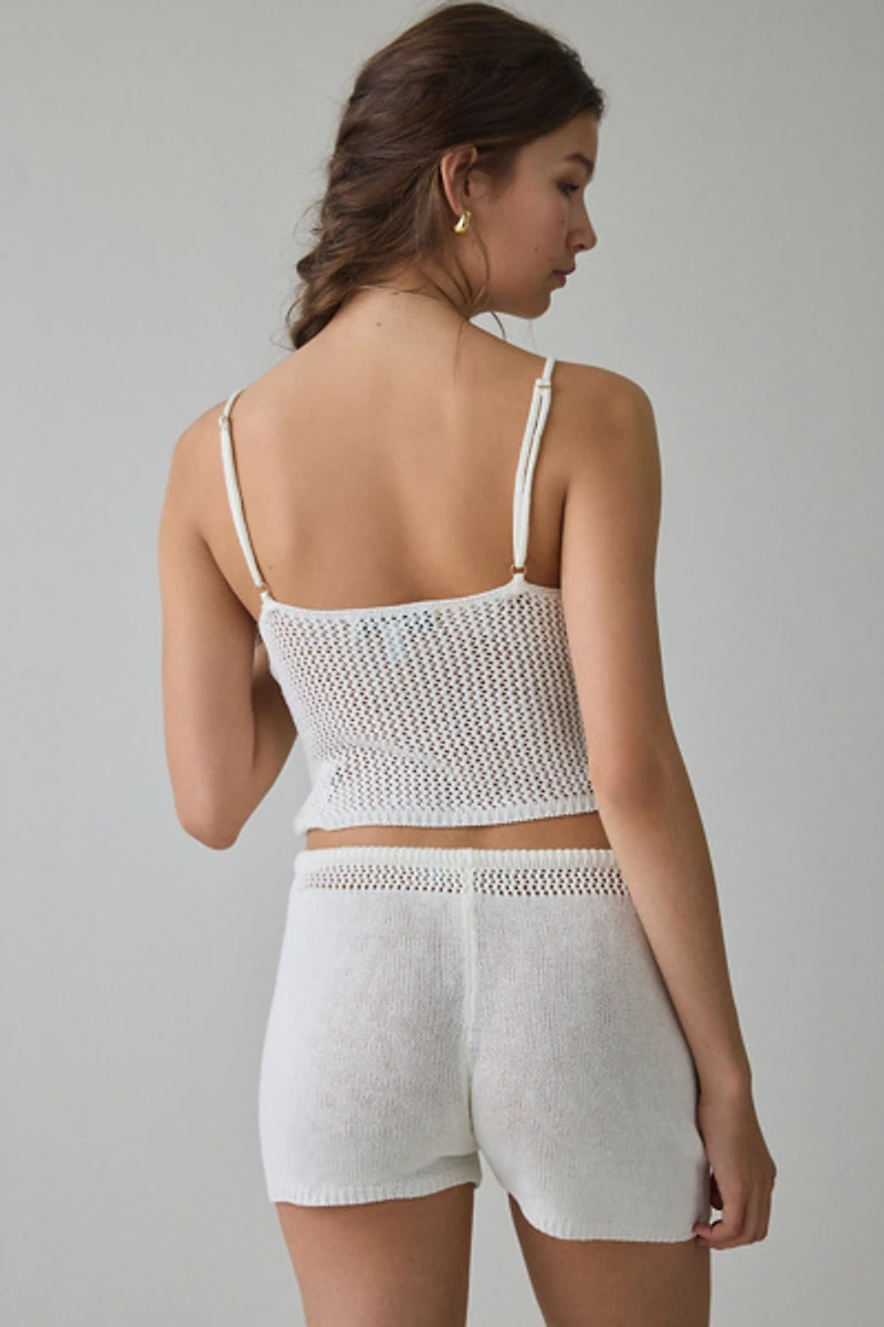 UO Shell Me About It Crochet Shorts 2-Piece Set