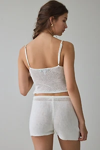 UO Shell Me About It Crochet Shorts 2-Piece Set