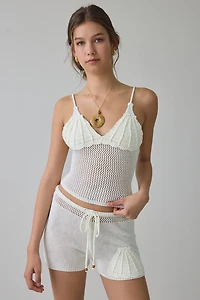 UO Shell Me About It Crochet Shorts 2-Piece Set