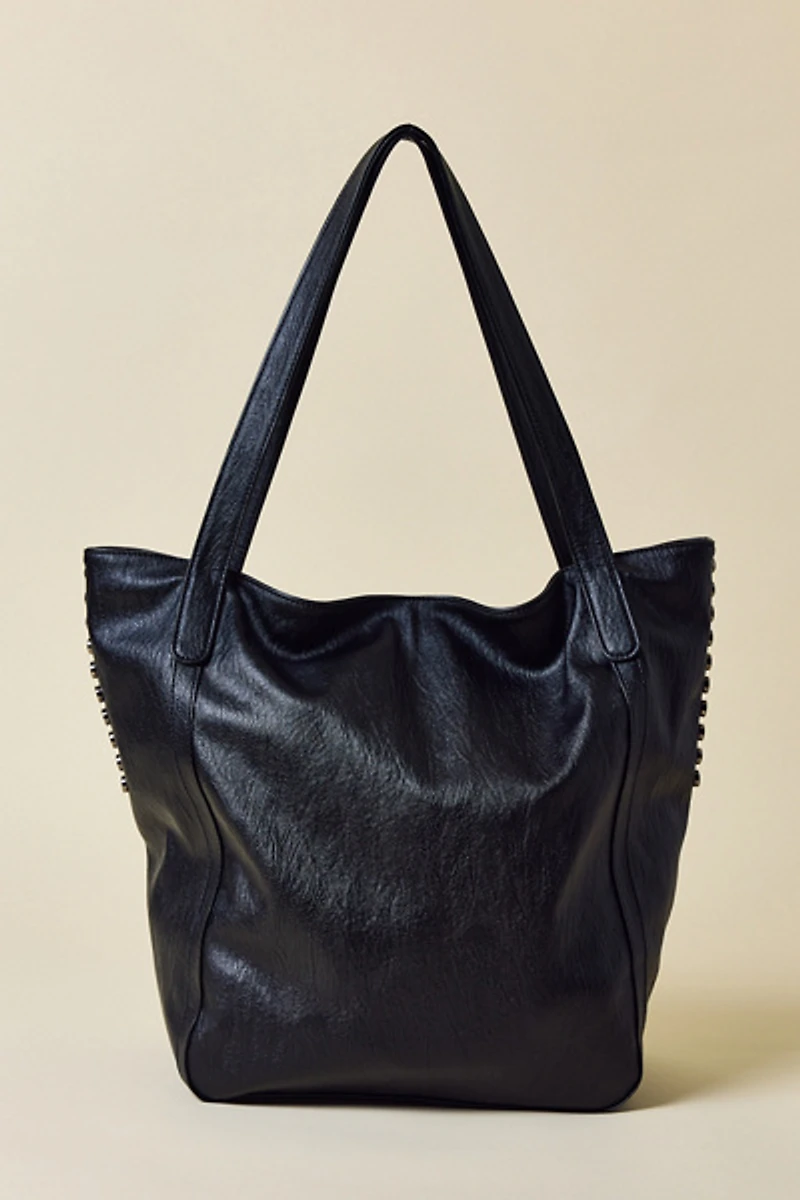 BDG Steph Studded Faux Leather Tote Bag