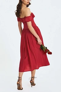 Miss Circle Xavy Off Shoulder Corset Midi Dress
