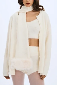 Miss Circle Orla Wool-Blend Ribbed Knit Cardigan