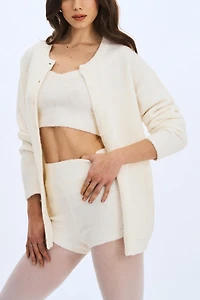 Miss Circle Orla Wool-Blend Ribbed Knit Cardigan