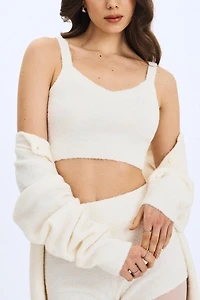 Miss Circle Selene Wool-Blend Ribbed Knit V-Neck Top