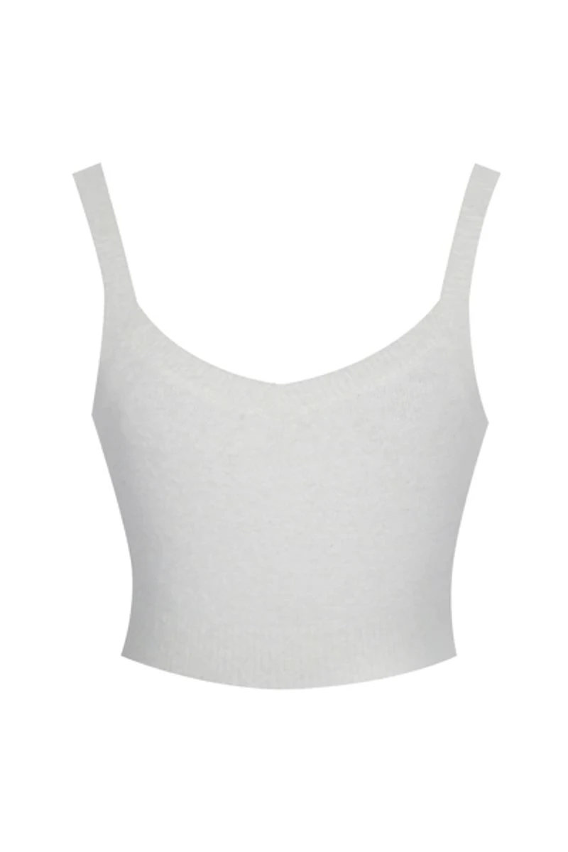 Miss Circle Selene Wool-Blend Ribbed Knit V-Neck Top