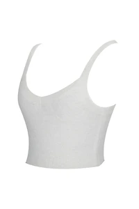 Miss Circle Selene Wool-Blend Ribbed Knit V-Neck Top