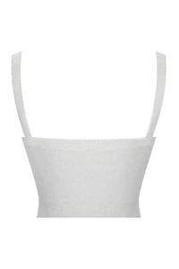 Miss Circle Selene Wool-Blend Ribbed Knit V-Neck Top