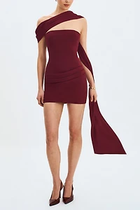 Miss Circle Ovelia Satin Ribbon Strapless Mini Dress