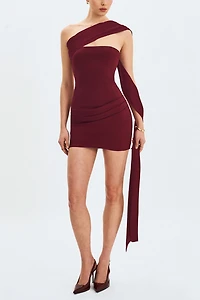 Miss Circle Ovelia Satin Ribbon Strapless Mini Dress