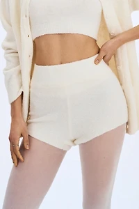 Miss Circle Sera Wool-Blend Ribbed Knit Mini Shorts