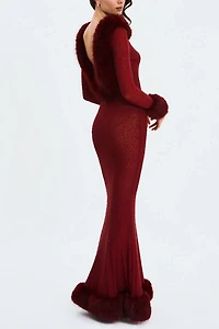 Miss Circle Mellie Rhinestone Mesh Mermaid Gown