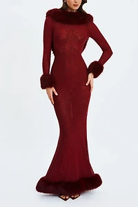 Miss Circle Mellie Rhinestone Mesh Mermaid Gown