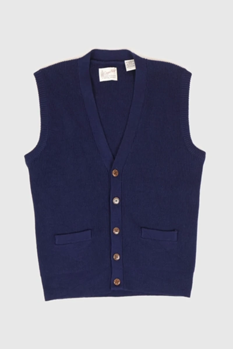 Vintage Navy Sweater Vest