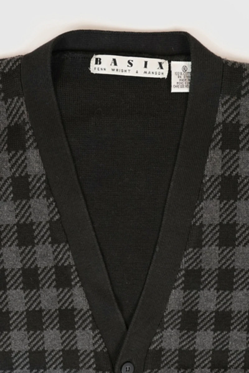 Vintage Checkered Plaid Sweater Vest