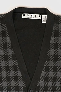 Vintage Checkered Plaid Sweater Vest