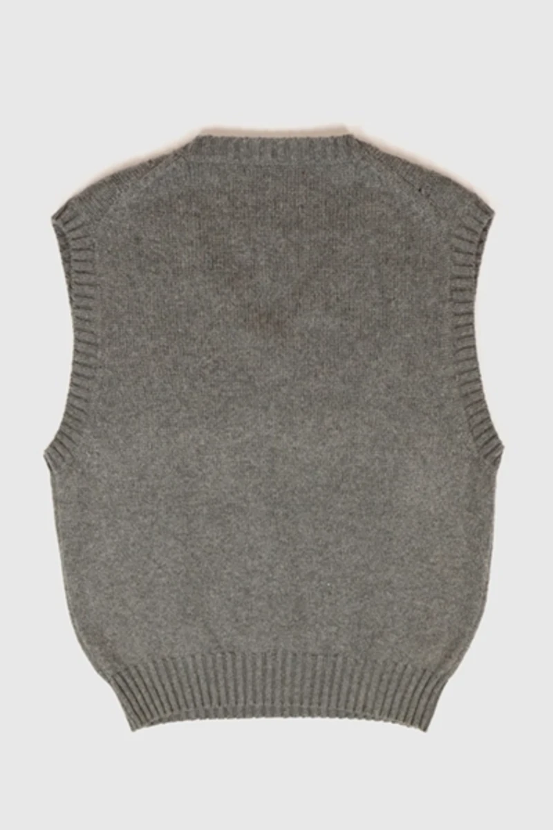 Vintage Grey Cable Knit Sweater Vest