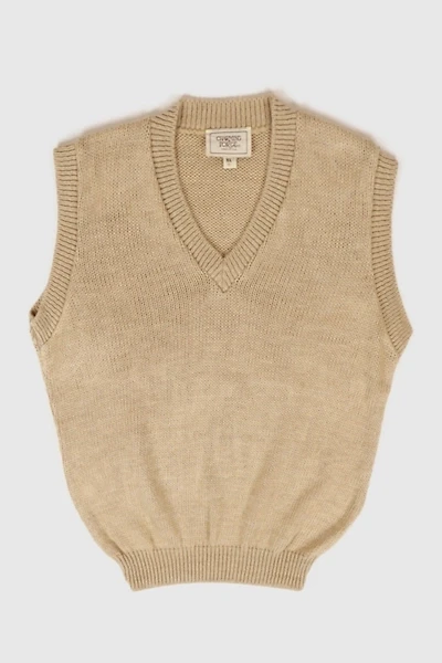 Vintage Beige Sweater Vest